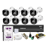 Kit 8 Cam Intelbras Fullcolor Full Dvr 8ch Fullhd 2t Purple