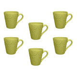 Set 6 Tazas Ceramica Oxford Dallas Colores Mug Cafe 280 Ml