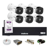 Kit Intelbras 6 Cam Hdcvi Vhl 1220b Full Hd Dvr 3008c C/1tb