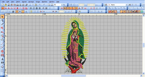 Ponchado Listo Para Bordar - Virgen De Guadalupe-