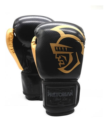 Luva De Boxe Muay Thai Pretorian Black Line Gold Preta/ouro