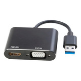 Adaptador Usb 3.0 Para Hdmi Vga Video 1080p - Windows 7 8 10