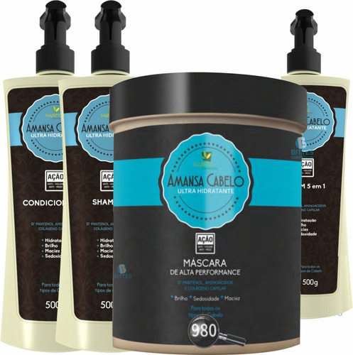 Kit Hábito Amansa Cabelo De Verniz Reconstrução Frete Grátis