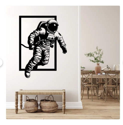 Cuadro Decorativo Astronauta Nasa Espacio En Madera