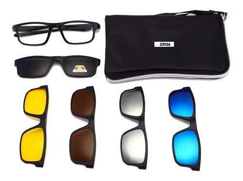 5 En 1 Hawkers Sol Para Hombre Gafas Polarizadas Magnéticas