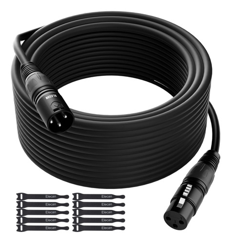 Cable Xlr De Micrfono De 75 Pies, Cable De Altavoz Xlr Equil