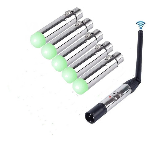 Kit Antena Dmx Wireless 2,4ghz 01 Transmissor 05receptor 