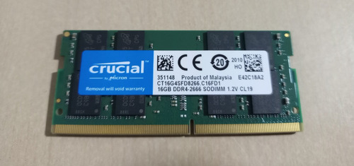 Memoria Ram Ddr4 16 Gb Para Portatil 2666