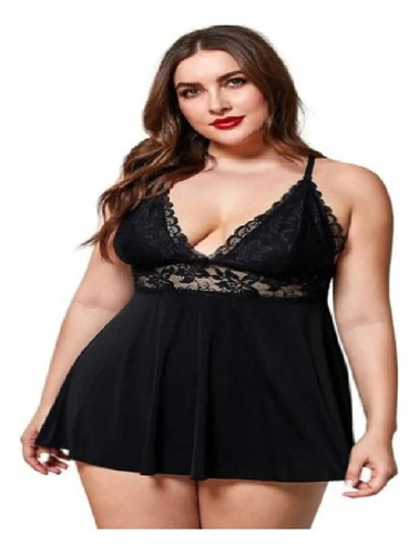 Lencería Baby Doll Camisón Encaje Plus Size  | MercadoLibre