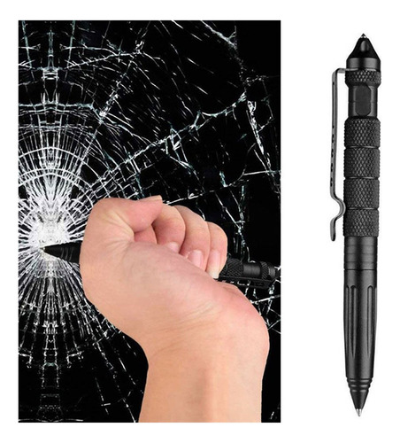 Militar Personal Pen Autodefense Steel Emergencia Cristal
