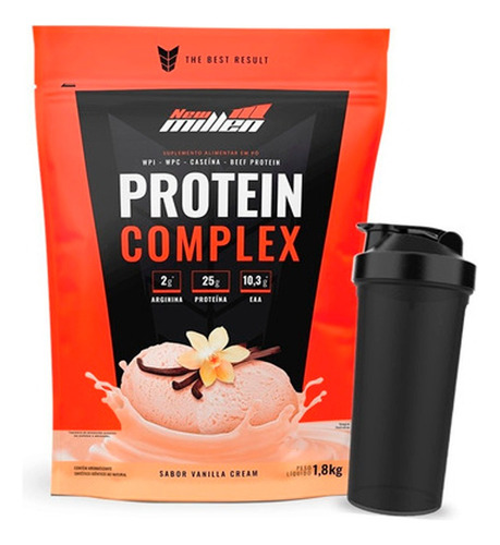 Combo Protein Complex Premium 1800g + Brinde Kit New Millen