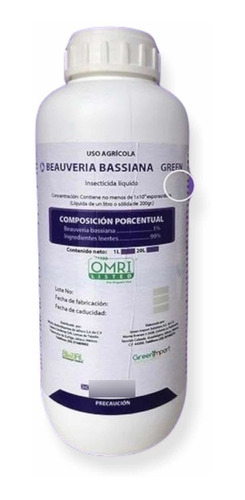 Beauveria Bassiana 1 Lt Control Biológico Insecticida