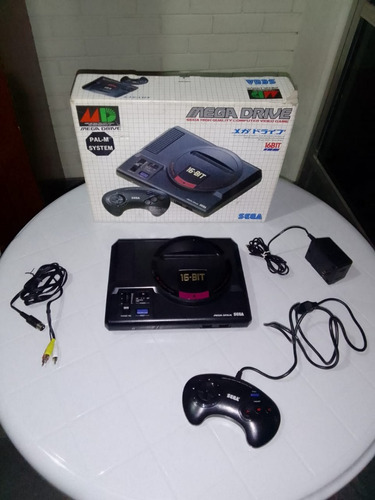 Vídeo Game Mega Drive Japonês Completo Com Caixa E Manuais