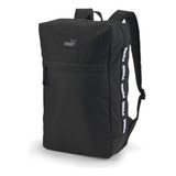 Mochila Puma Evo Essentials Box Logo Estampado Unisex Color Negro Diseño De La Tela Liso