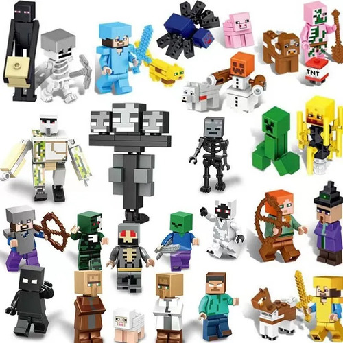 Minifiguras De Minecraft Kit De 28 Piezas Legos Steve