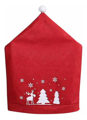 Set 4 Cubresilla Navideño Funda Silla Navideña Decoración