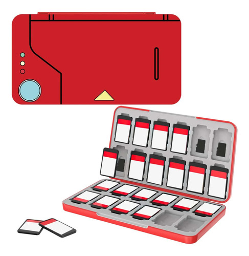 Estuche Pokedex Para Juegos De Nintendo Switch  24 Espacios 