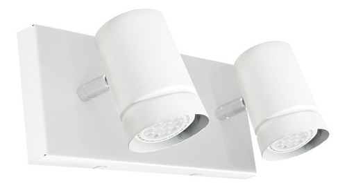 Lampara Spot Aplique Pared 2 Luces Acero Gu10 Apto Led Color Blanco Gioluce Cily-2-ac/bl/ne