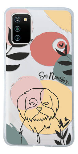 Funda Para Galaxy Mujer Perrito Shih Tzu Minimal Su Nombre