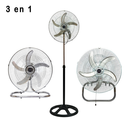 Ventilador 18 Pulgadas T251 5 Aspas Metal 90 Watts 3 En 1