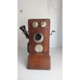 Telefone Antigo Americano Marca Kellogg ( Only Wood1557)