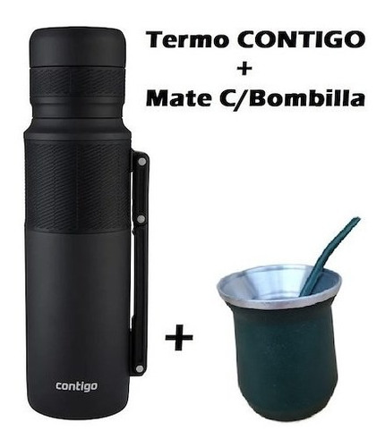 Termo Contigo Acero Inoxidable 1182 Ml + Mate Aluminio 230ml