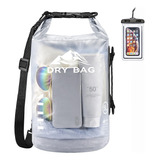 Bolso Impermeable Resistente Al Agua 40l Blanco Transparente