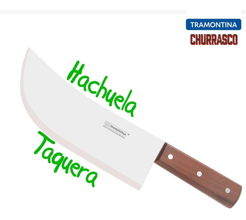 Cuchillo Hachuela Taquera Tramontina 9 Pulgadas Inoxidable
