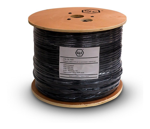 Cable Ftp Glc Bobina 305m Cat 5e Exterior Blindado