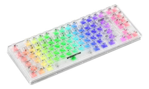 Teclado Gamer Monster K3 Inalámbrico/bt/usb Transparente Rgb