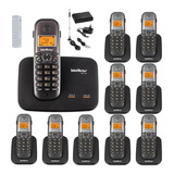 Kit Telefone Sem Fio Ts 5150 Com 9 Ramal Bina E Entrada Chip