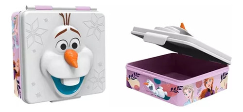 Lunchera Olaf 3d Bazar Disney Frozen 1039 Niños Merienda 