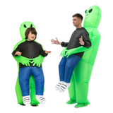 Disfraz Inflable De Padre E Hijo De Alienígena, Color Verde .