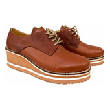 San Crispino Zapatos Cuero Color Suela Abotinado 745