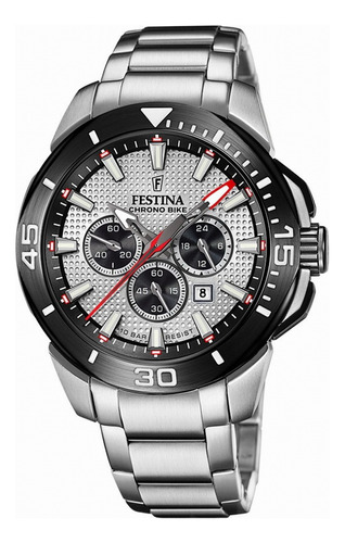 Reloj Festina F20641  100% Acero Chrono Bike Biselado 100m W