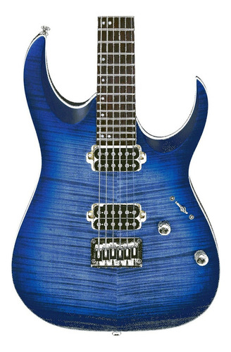 Ibanez Rga42fm-blf Guitarra Electria Rga Azul Sombreado Color Blue Lagoon Burst Flat Material Del Diapasón Jatoba Orientación De La Mano Diestro