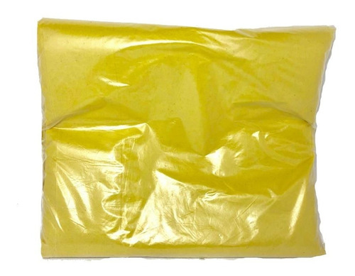 Saco De Lixo 100 Litros Colorido Amarelo  Com 100 Unidades