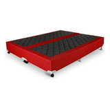 Base Box King Poliester 193x203x25cm Prorelax Vermelho Ai