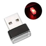 Luz Interior Led  Ambiente Decorativas Auto Usb Rojo