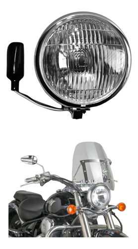 Faro Completo Chopper Universal Aluminio Grande