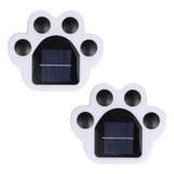 Energía Solar Led Animales Perro Cachorro Paw Print Luces