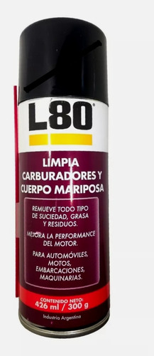 Limpia Cuerpo Mariposa Carburadores L80 426ml