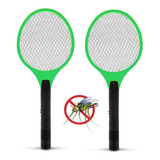 Kit 2 Unidades Raquete Mata Mosquitos 2 Pilhas Aa Starfer Cor Verde