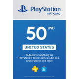 Tarjeta Psn Card 50 Usd - Cuenta Usa - Playstation Network