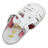 Huaraches Marca Kinder Para Niña 6630 Blanco #17.5-21