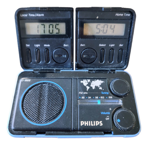 Radio Philips Travel Analogica/digital Doble Hora Año 1987