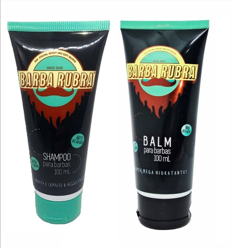 Kit - Balm E Shampoo Para Barba - Barba Rubra