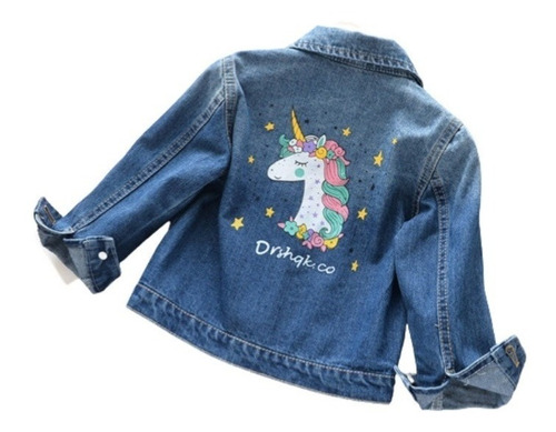 Chaqueta Vaquera Con Solapa Para Niña Denim Azul 2 - 8 Años