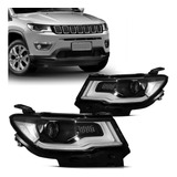 Par Farol Jeep Compass 2017 2018 19 2020 2021 Led C/motor