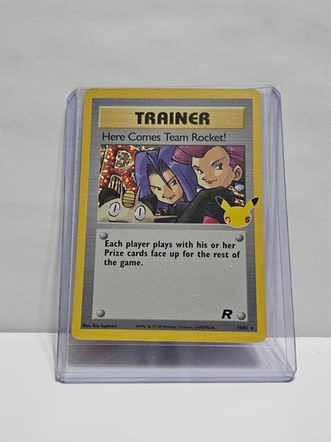 Tarjeta Carta Pokemon Go James Jessie 25 Años Equipo Rocket